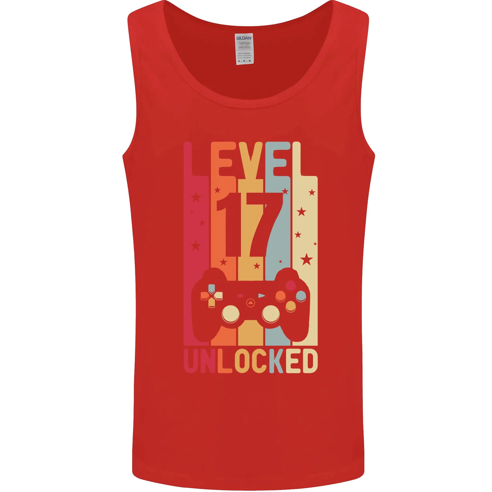 17th Birthday 17 Year Old Level Up Gaming Mens Vest Tank Top