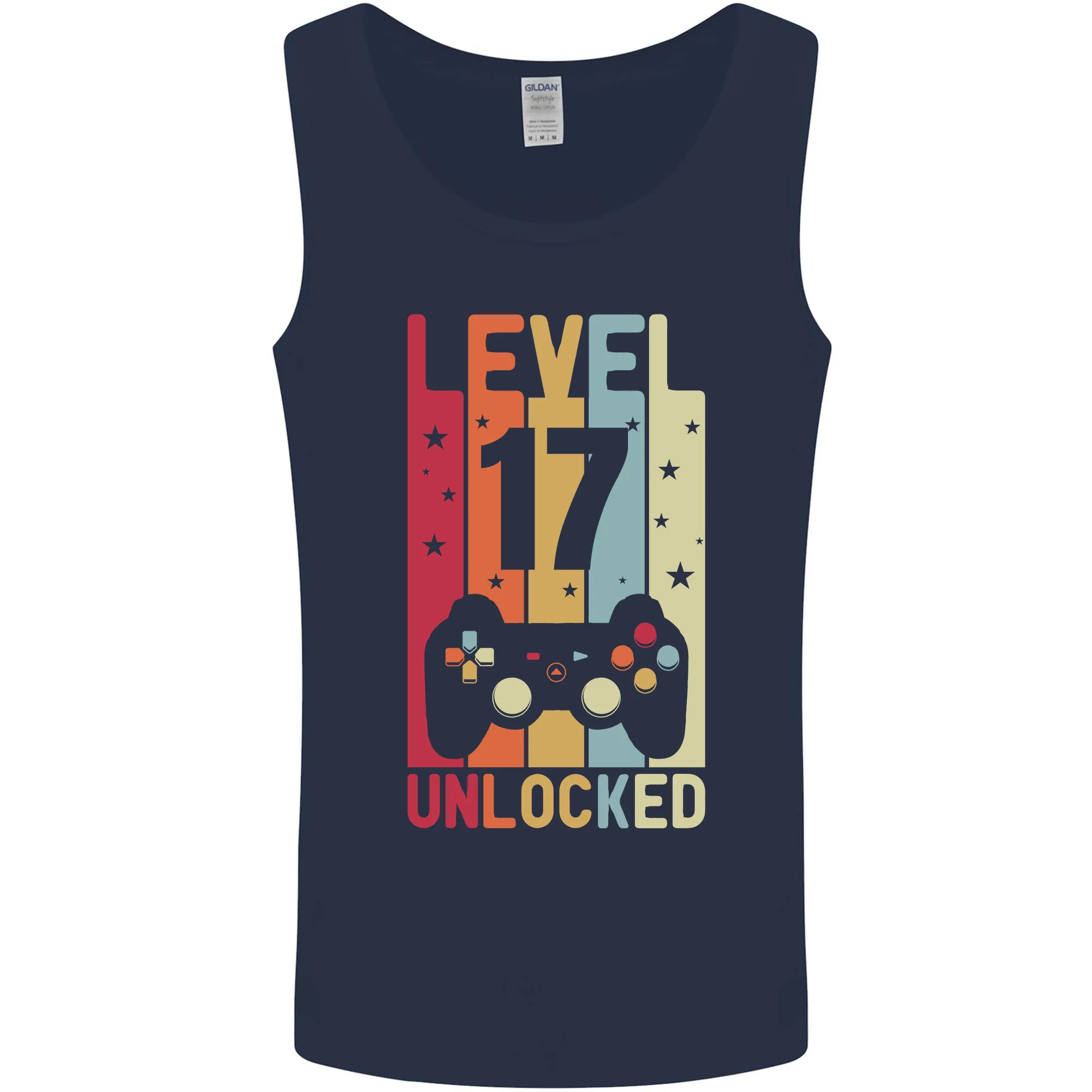 17th Birthday 17 Year Old Level Up Gaming Mens Vest Tank Top