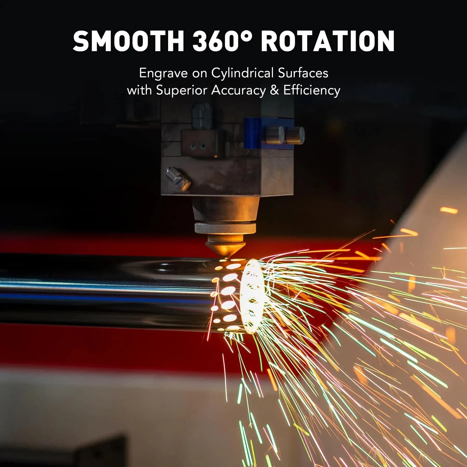 80mm Rotary 3 Jaw Axis Attachment for Laser Engraver Machine for Irregular-Shaped Objects (For Fiber Machines Only)