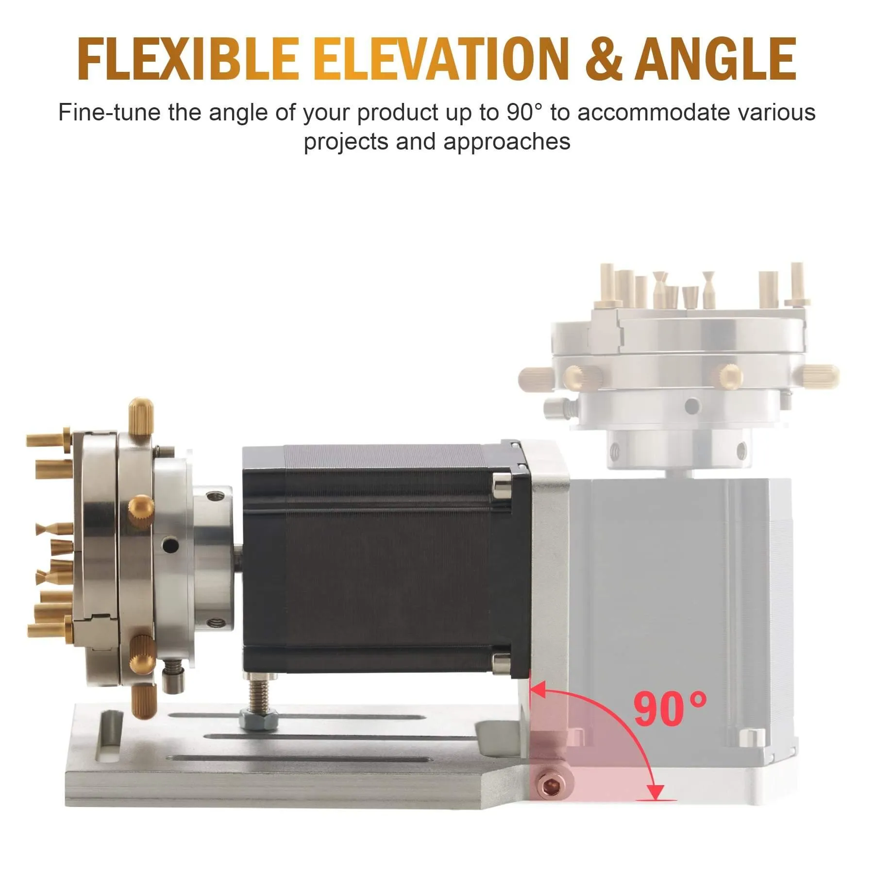 80mm Rotary Axis Chuck Attachment for Laser Engraving Machine (For Fiber Machines Only)