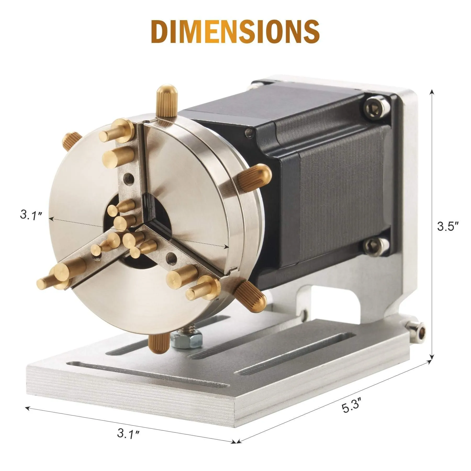 80mm Rotary Axis Chuck Attachment for Laser Engraving Machine (For Fiber Machines Only)