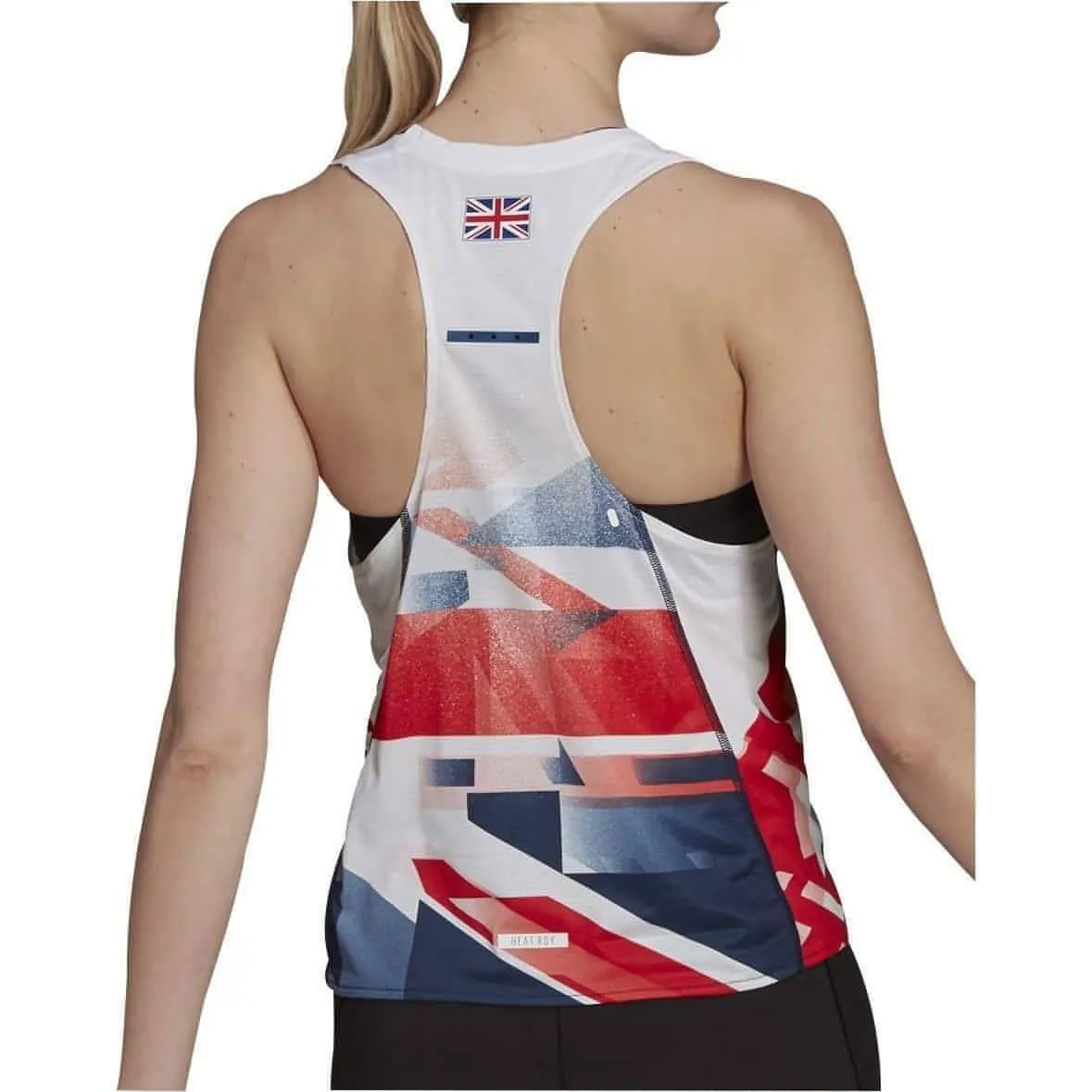 adidas Team GB Womens Running Vest Tank Top - White