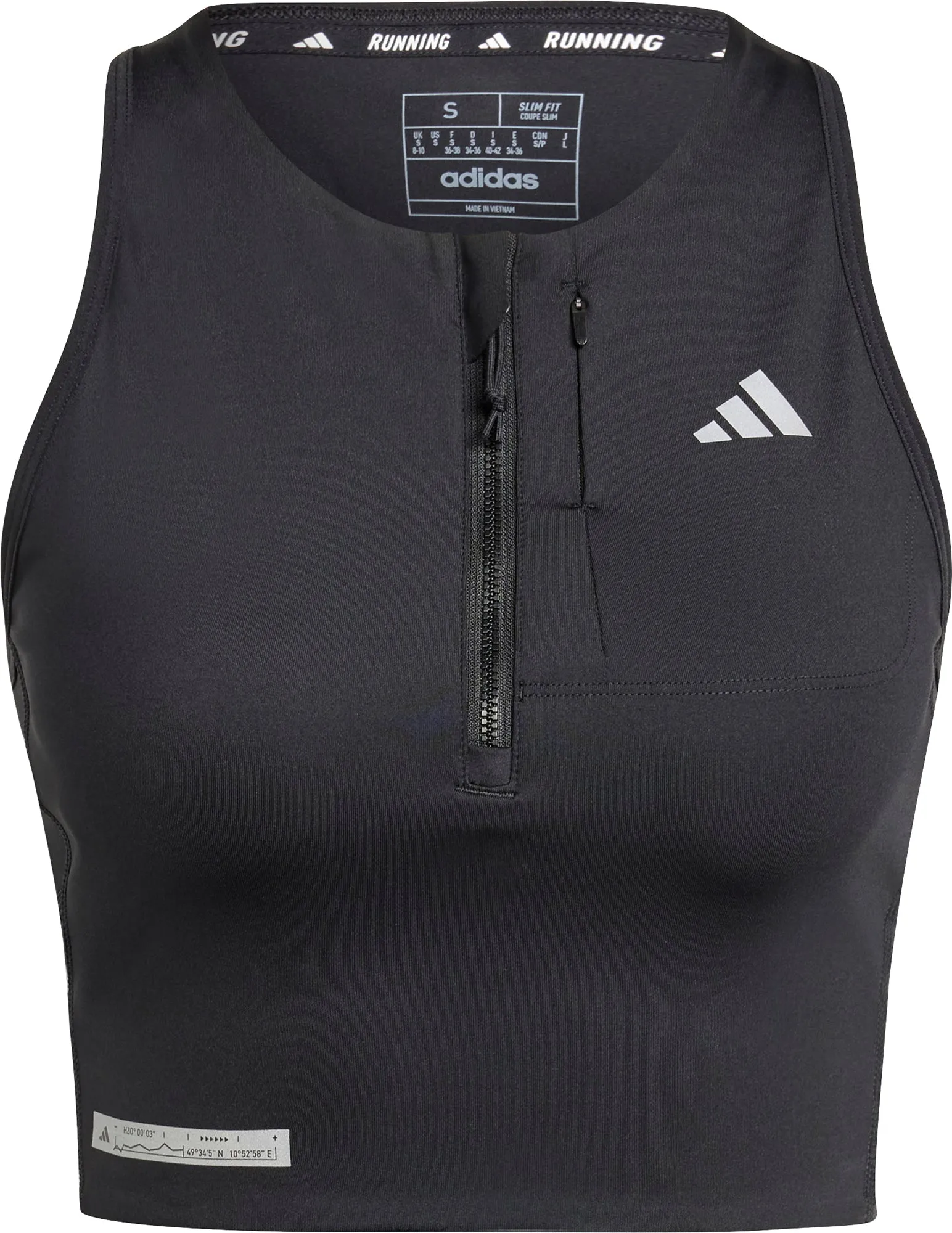 adidas Ultimate HEAT.RDY Womens Running Crop Top - Black