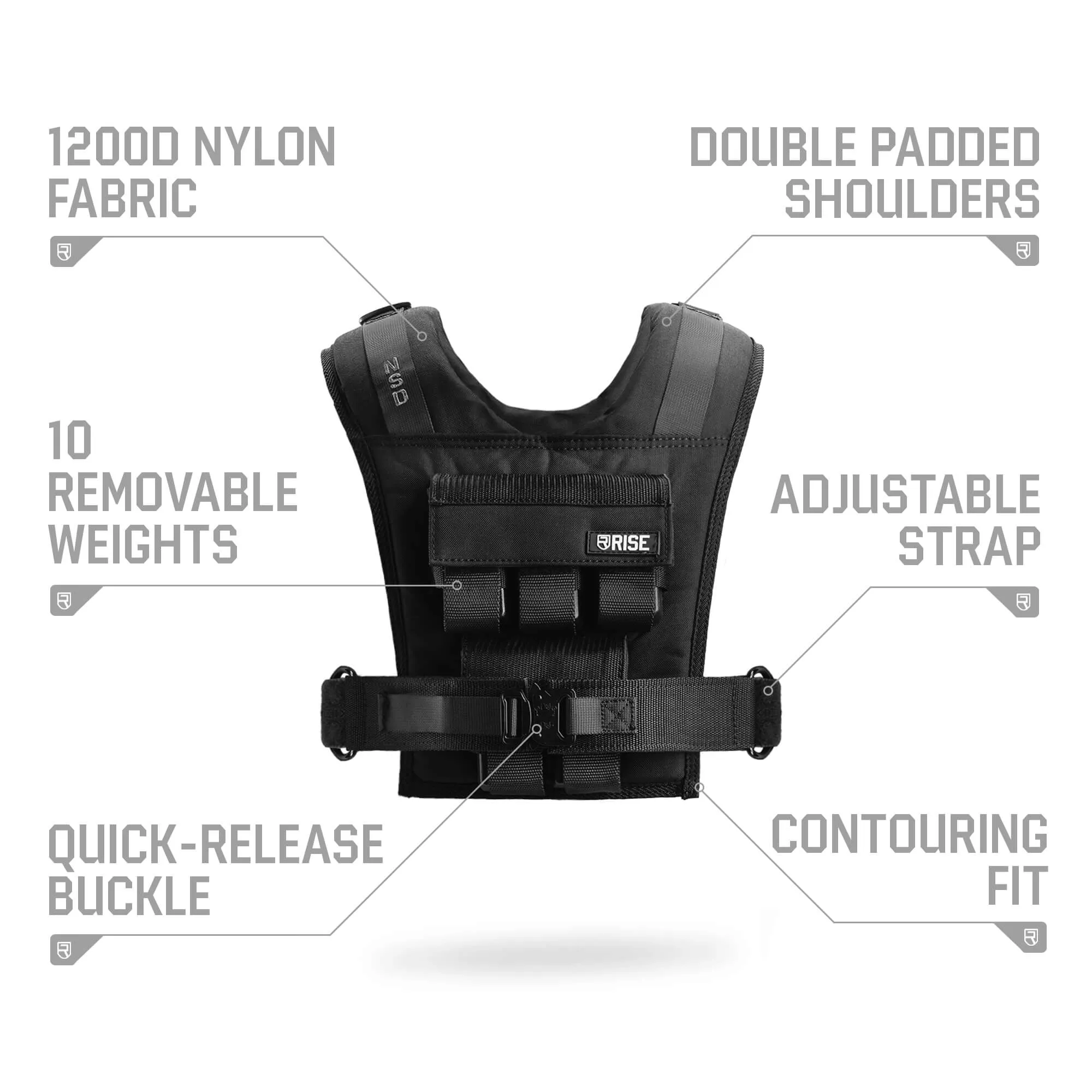 Alpha 1 Weighted Vest - Black