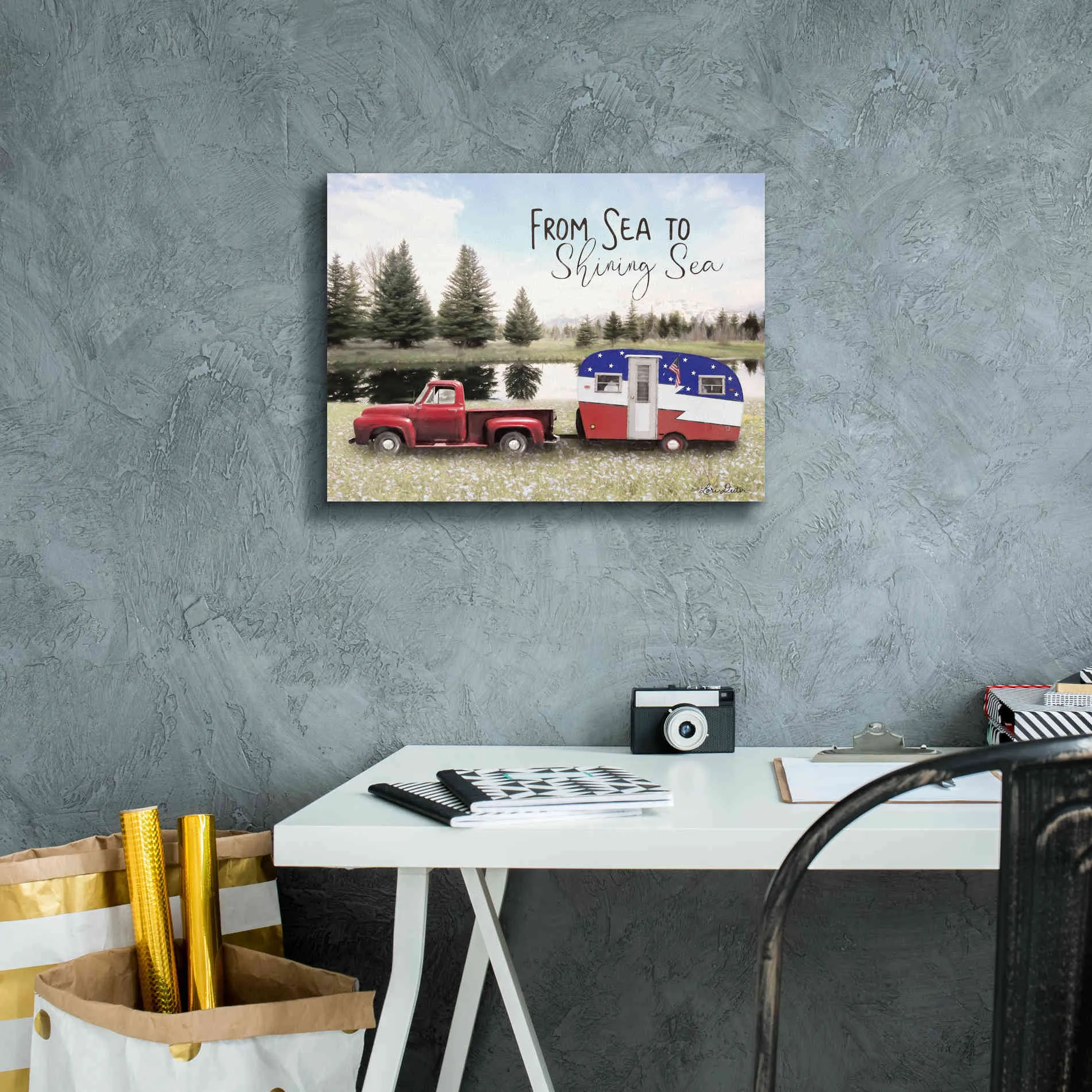 'American Camper' by Lori Deiter, Canvas Wall Art