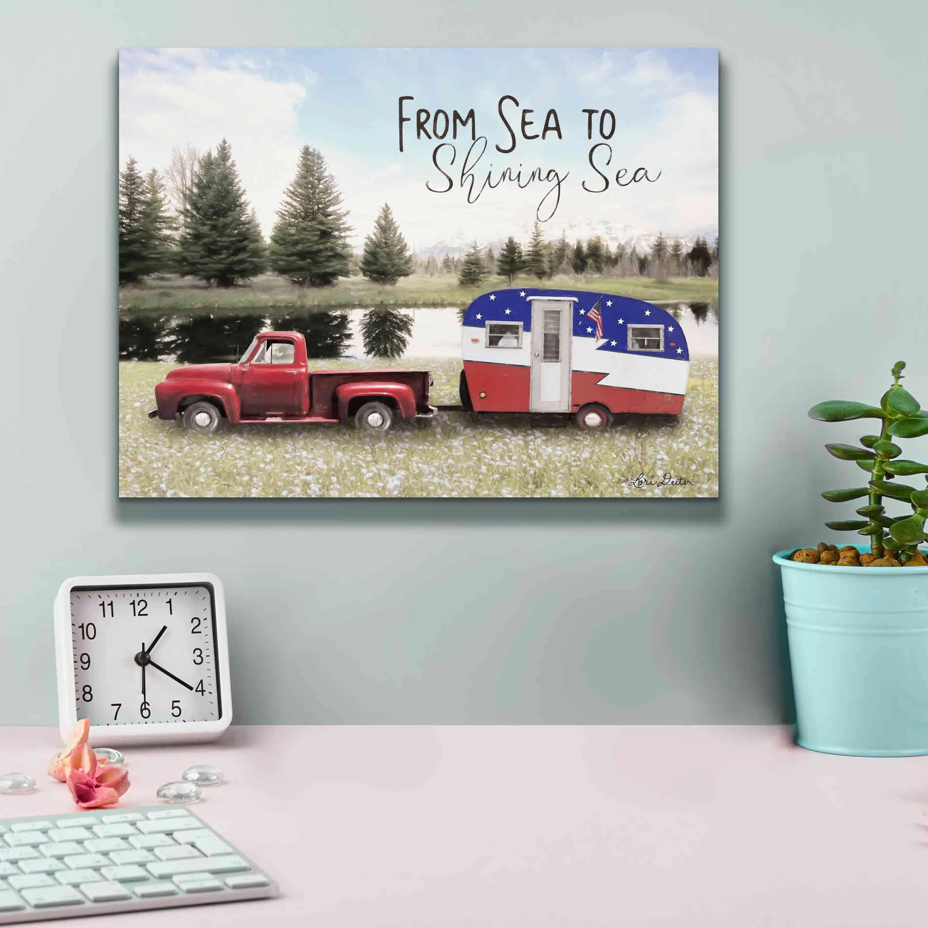 'American Camper' by Lori Deiter, Canvas Wall Art