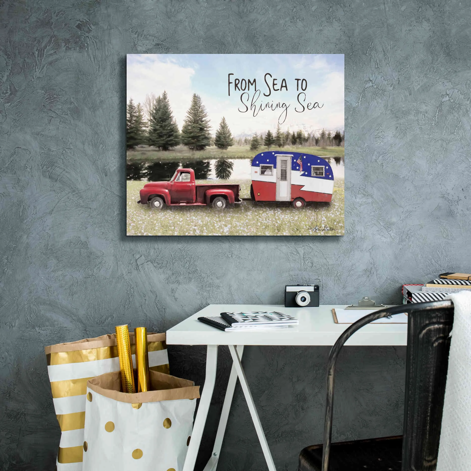 'American Camper' by Lori Deiter, Canvas Wall Art