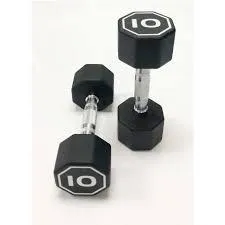 Apollo Athletics Iron Bull IR3920 Coated Octagon Dumbbells 5-30lb Set with A Frame DBR-A White Rack