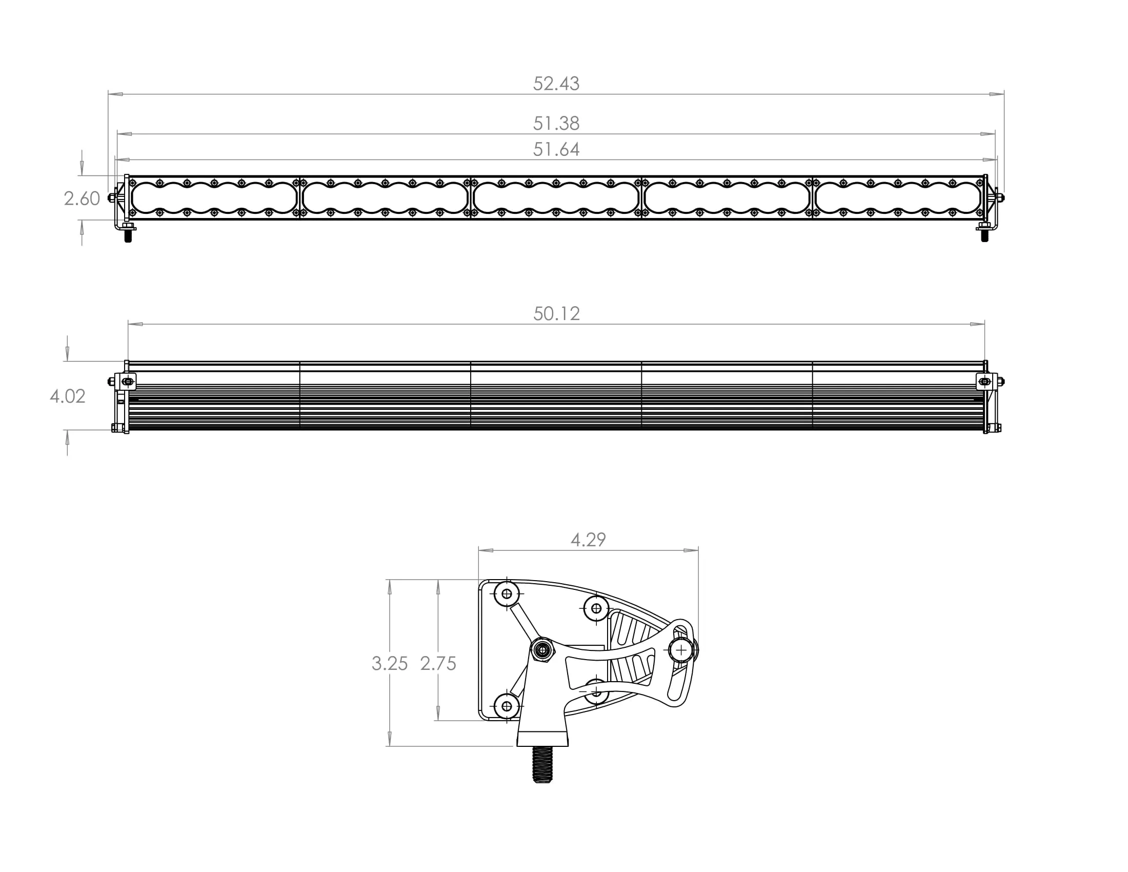 Baja Designs OnX6, Racer Edition, LED Light Bars- 50" Straight