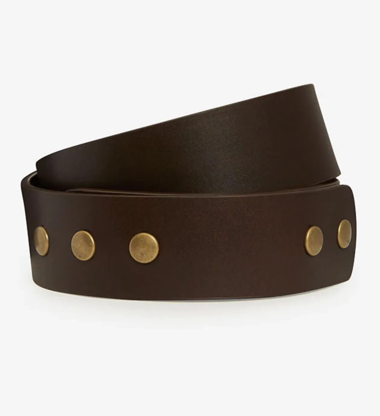 Behind The Buckle Buckleless Snap Belt Brown Bridle