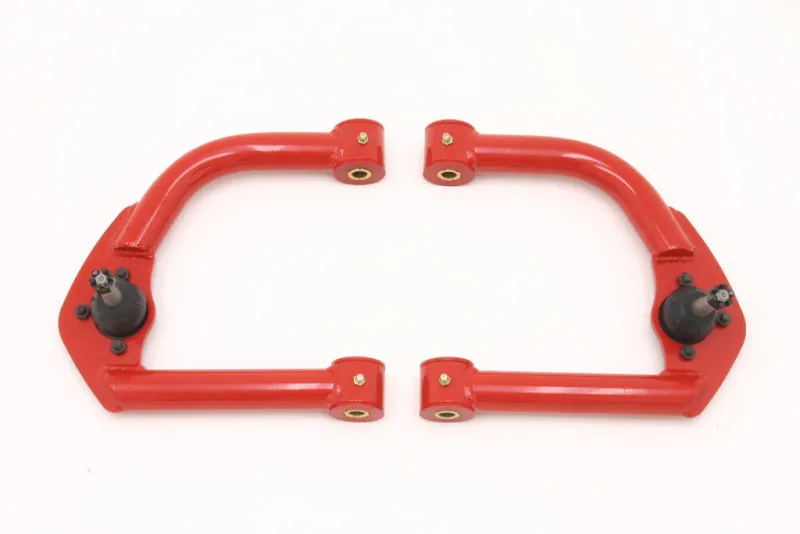 BMR Suspension Control Arm - Upper - Screw-In Ball Joints - Bushings - Steel - Red Powder Coat - (Pair)