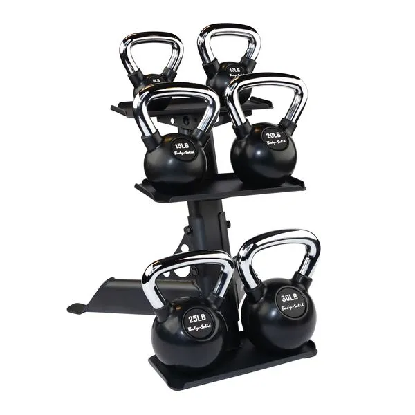 Body-Solid 3-Pair Kettlebell Rack