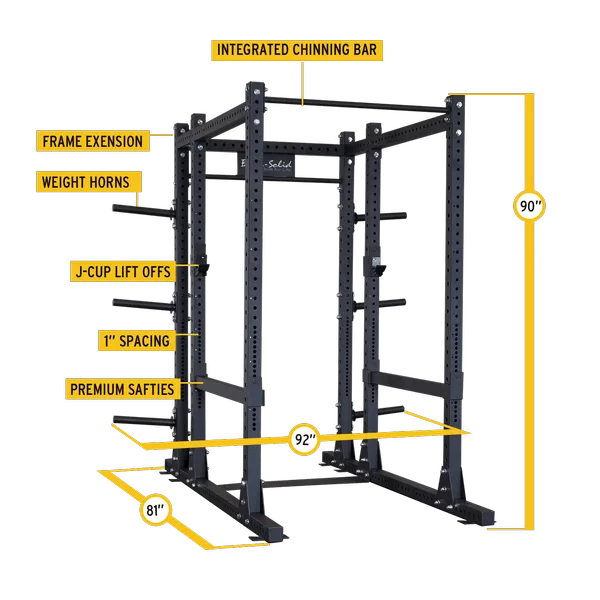 Body-Solid - PCL Power Rack Base Rack SPR1000 and Extension