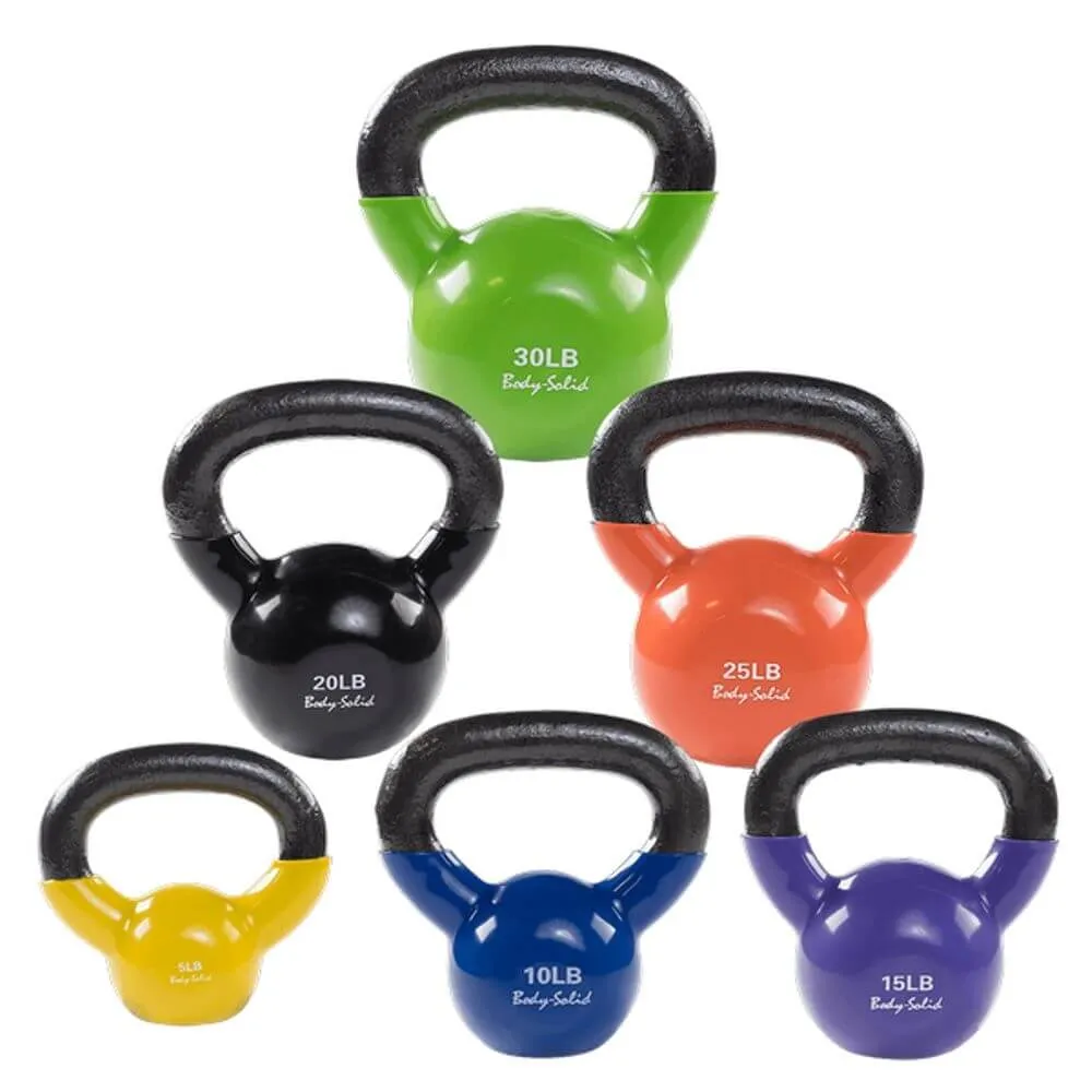 Body-Solid Vinyl Coated Kettlebell Sets KBVS