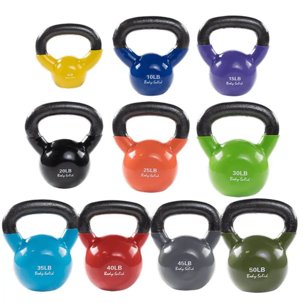 Body-Solid Vinyl Coated Kettlebell Sets KBVS