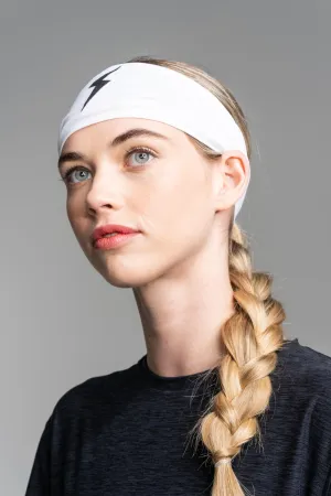 BRUCE BOLT Wide Performance Knit Headband - WHITE