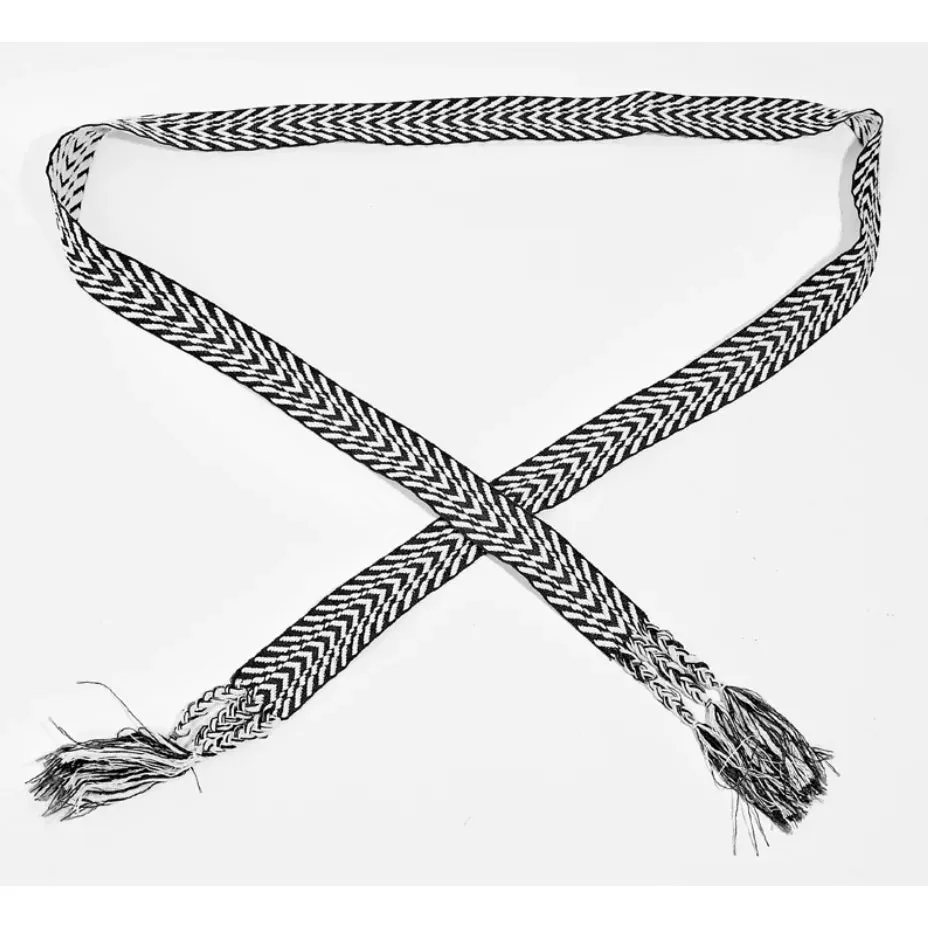 Chevron Stripe Pattern Braided Belt