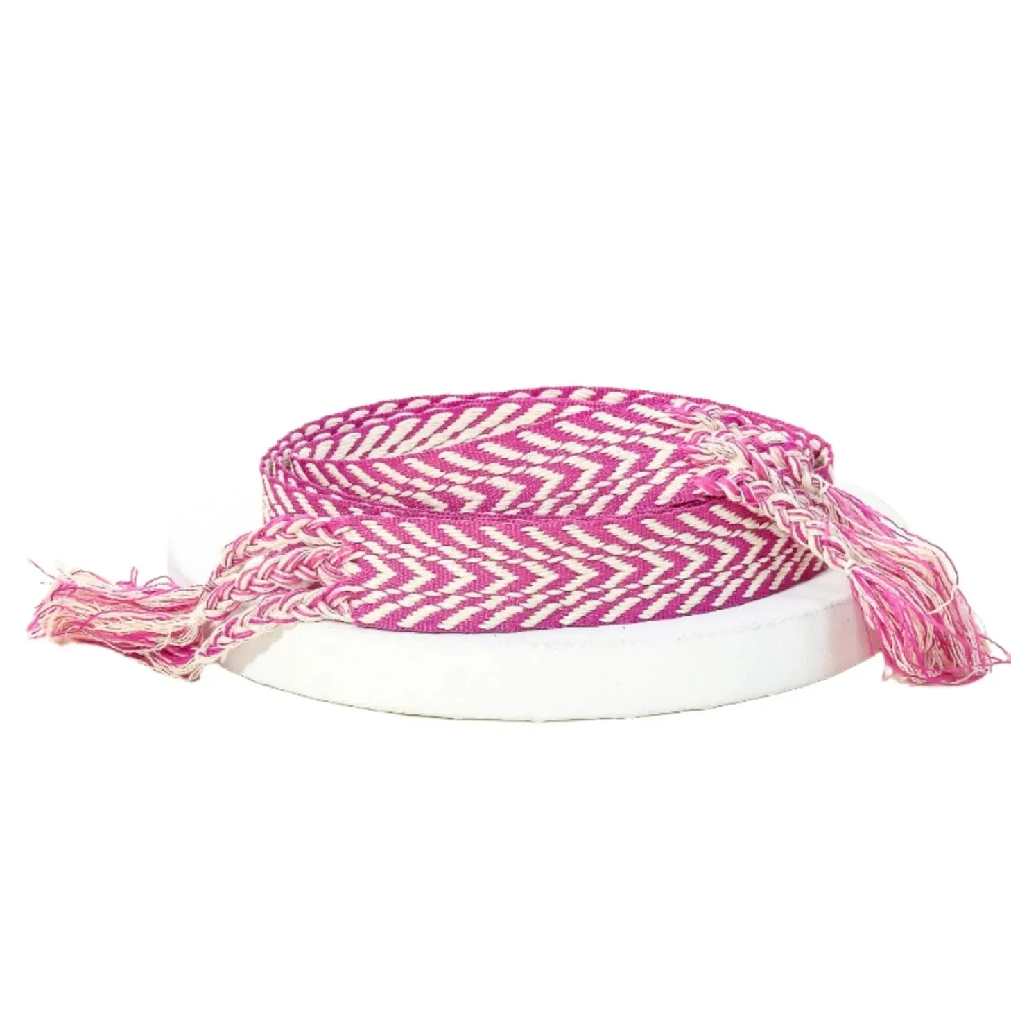 Chevron Stripe Pattern Braided Belt