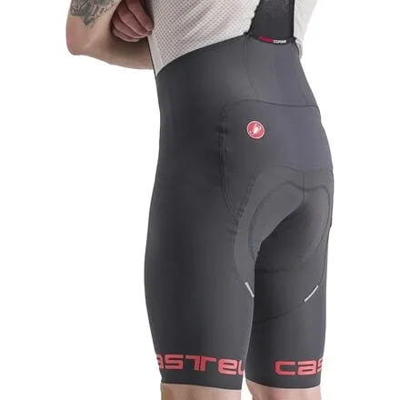 Classic bib shorts Free Aero RC men's Castelli, color Dark Gray/Hibiscus