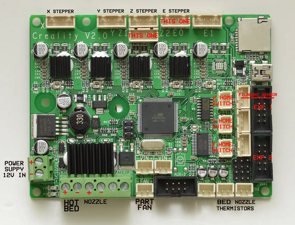 Creality Dual Extruder Silent  Motherboard  (Atmega V2.2/2.2.1) Ender 5 Plus CR-X PRO