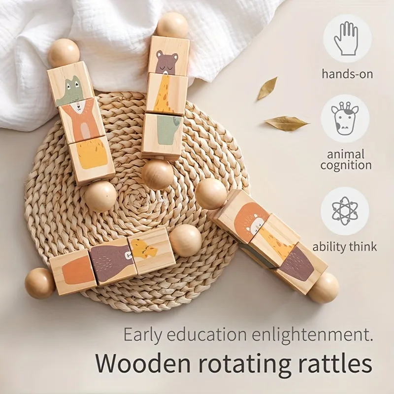 Creative Rotating Puzzle Blocks for Kids Build Matching Patterns