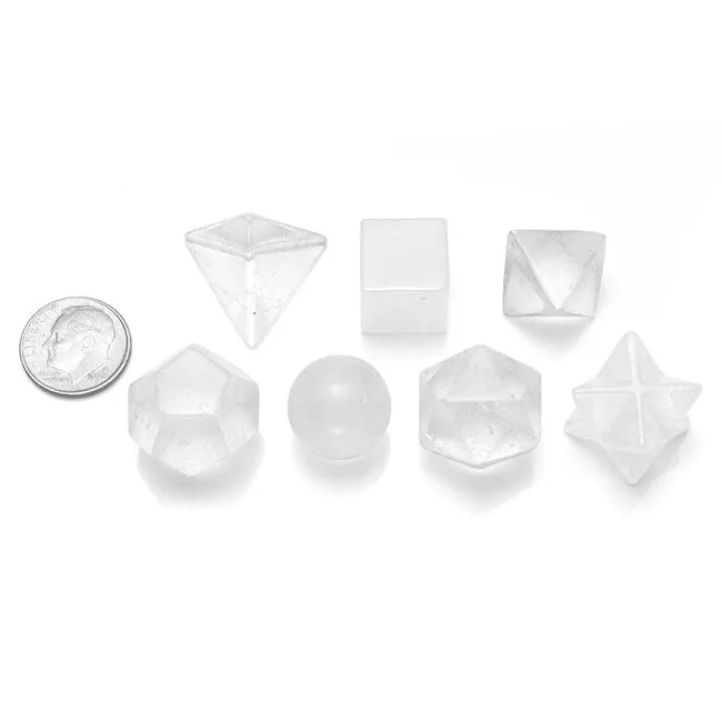 Crystal Platonic Solids Sacred Geometry Set | Jovivi