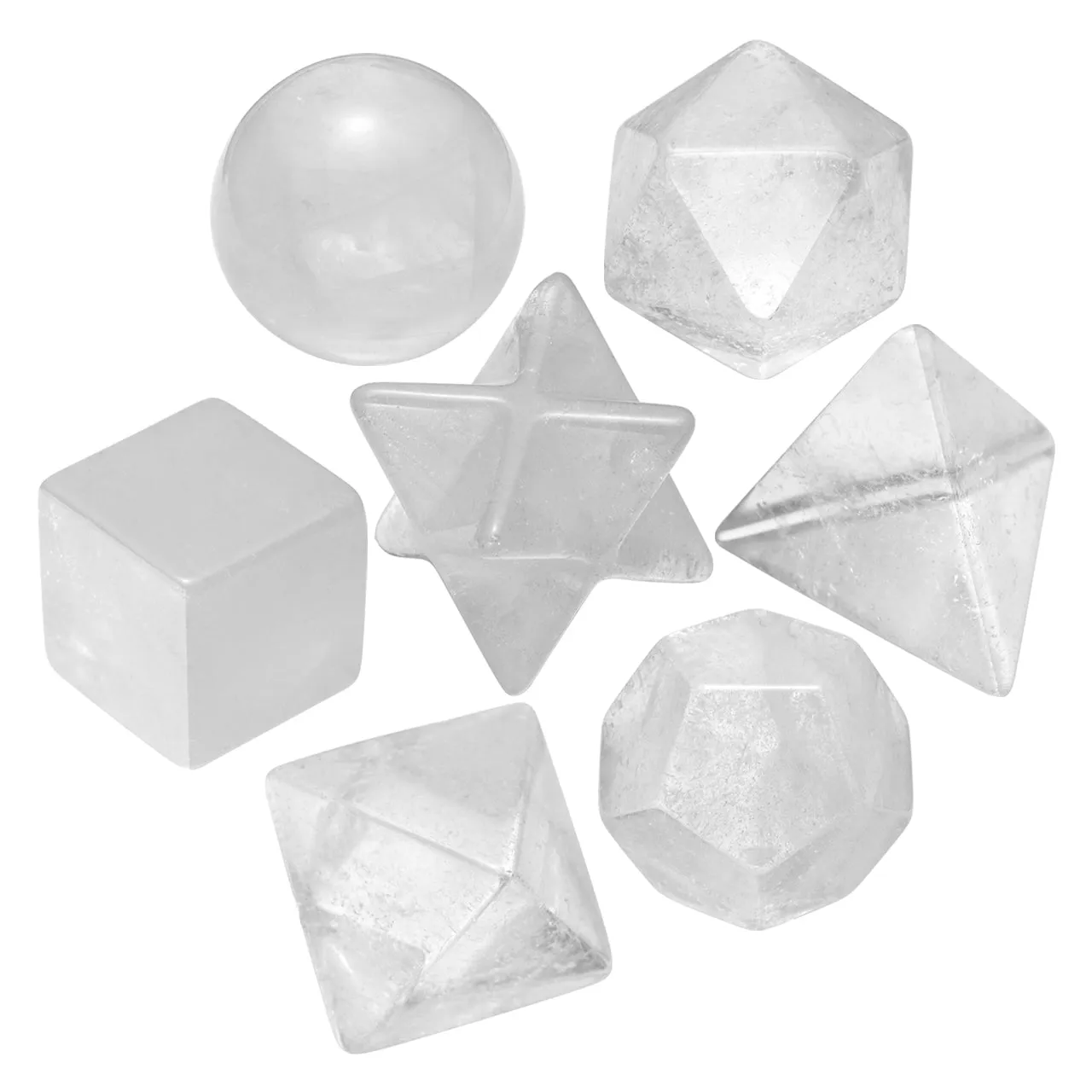 Crystal Platonic Solids Sacred Geometry Set | Jovivi