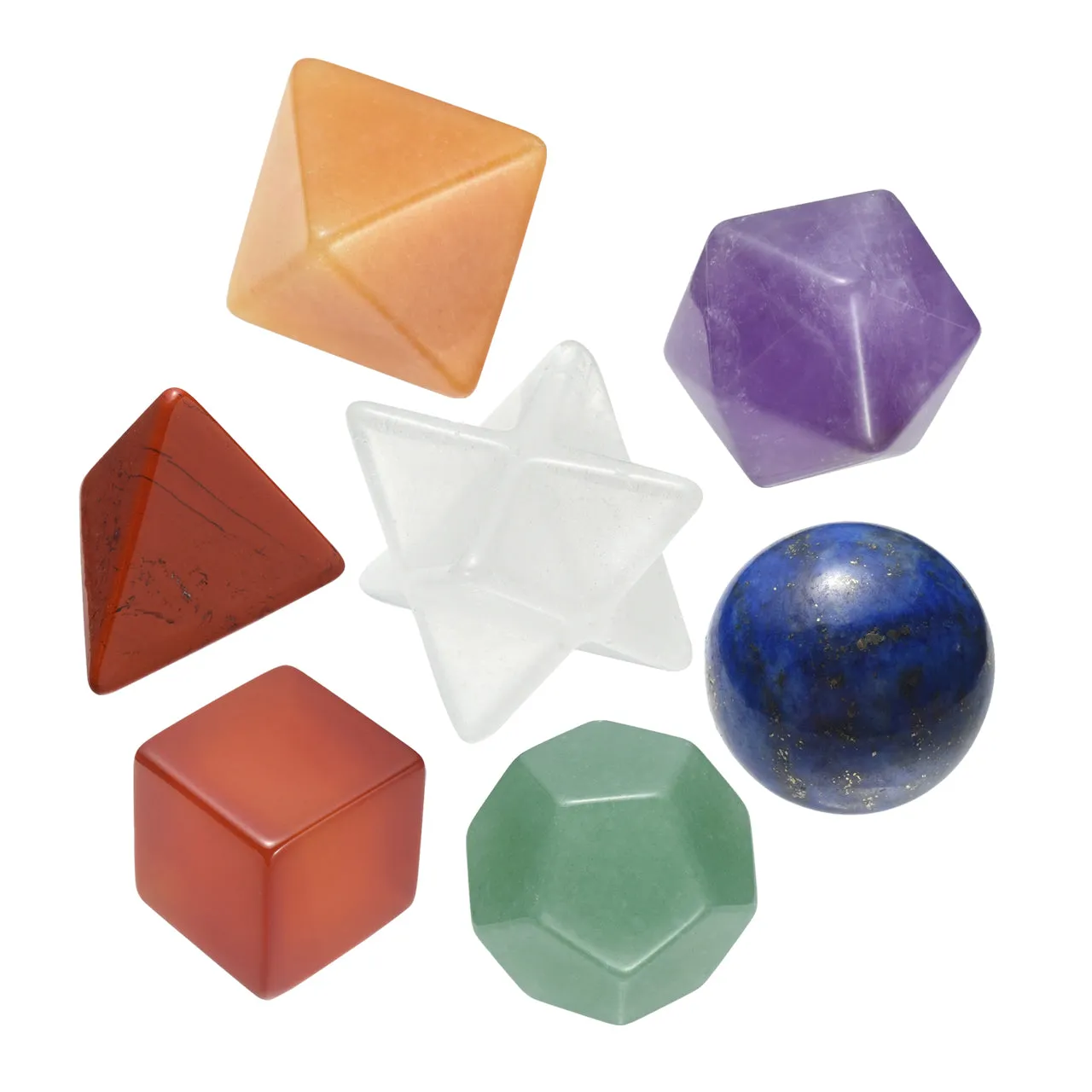 Crystal Platonic Solids Sacred Geometry Set | Jovivi