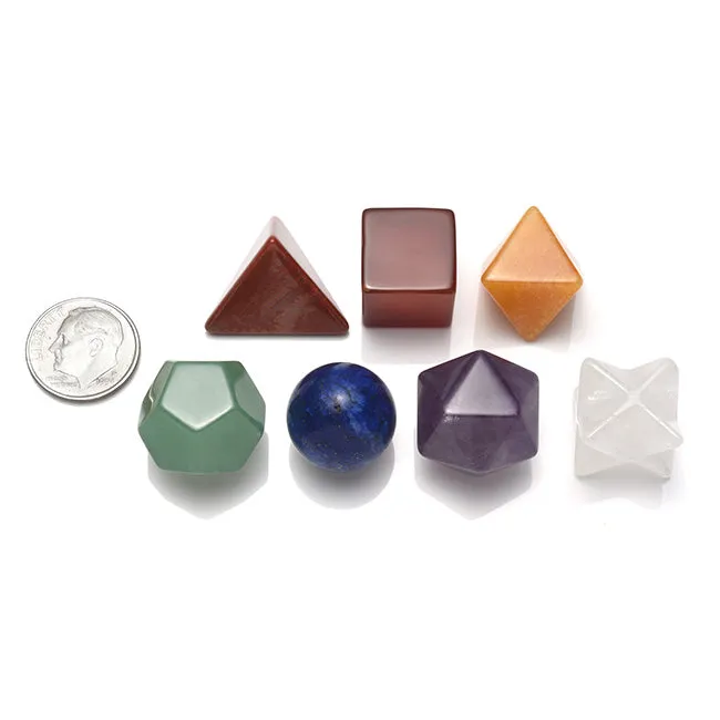 Crystal Platonic Solids Sacred Geometry Set | Jovivi