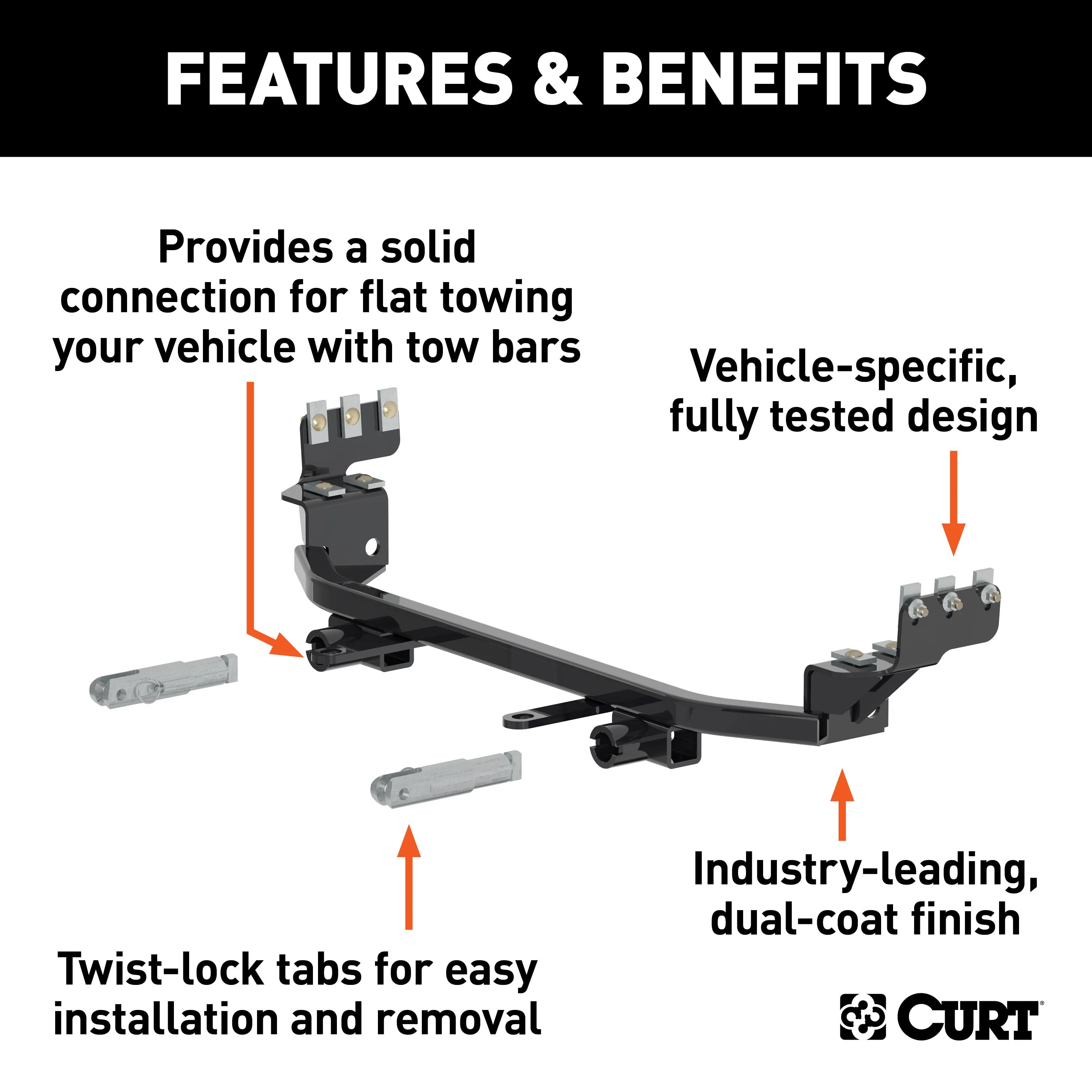 CURT 70113 Custom Tow Bar Base Plate; Select Ford Focus