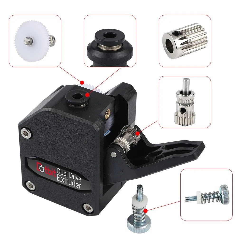 Dual Drive Upgraded Extruder: BMG Clone Bowden Extruder Kit For 1.75mm Filament 3D Printers