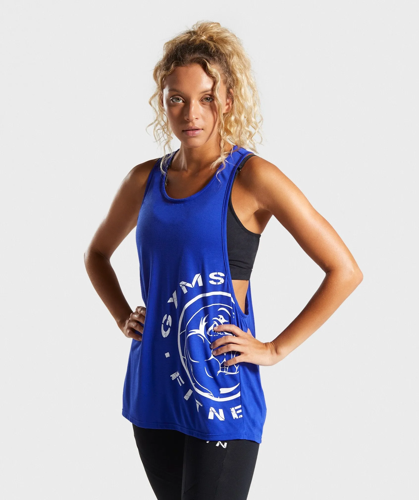 Gymshark Legacy Fitness Drop Arm Vest - Blue