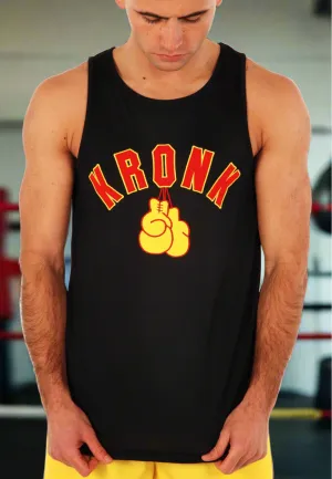 KRONK Gloves Applique Training Gym Vest Black