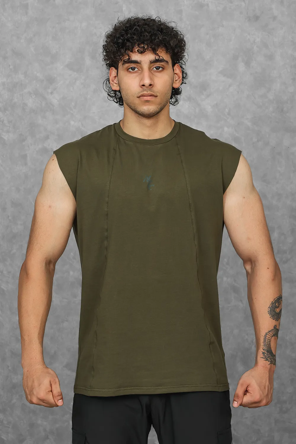 Legacy Cut Off Tank - Dark Olive