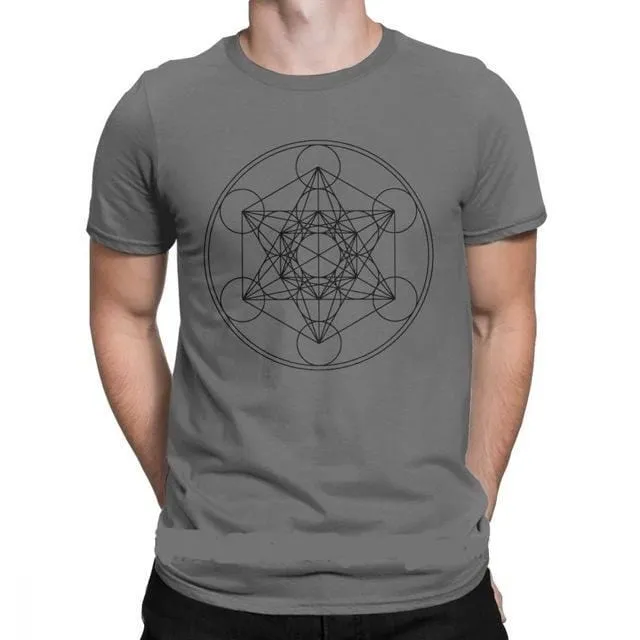 Men's Metatron Cube Print Short-Sleeve T-Shirt