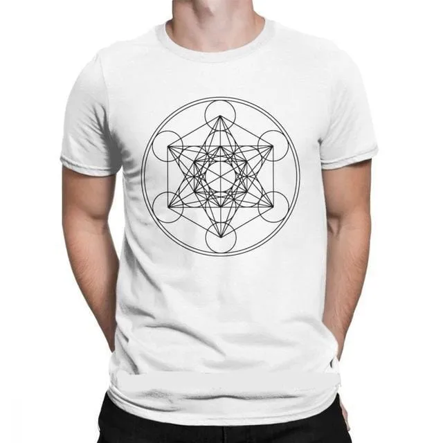 Men's Metatron Cube Print Short-Sleeve T-Shirt