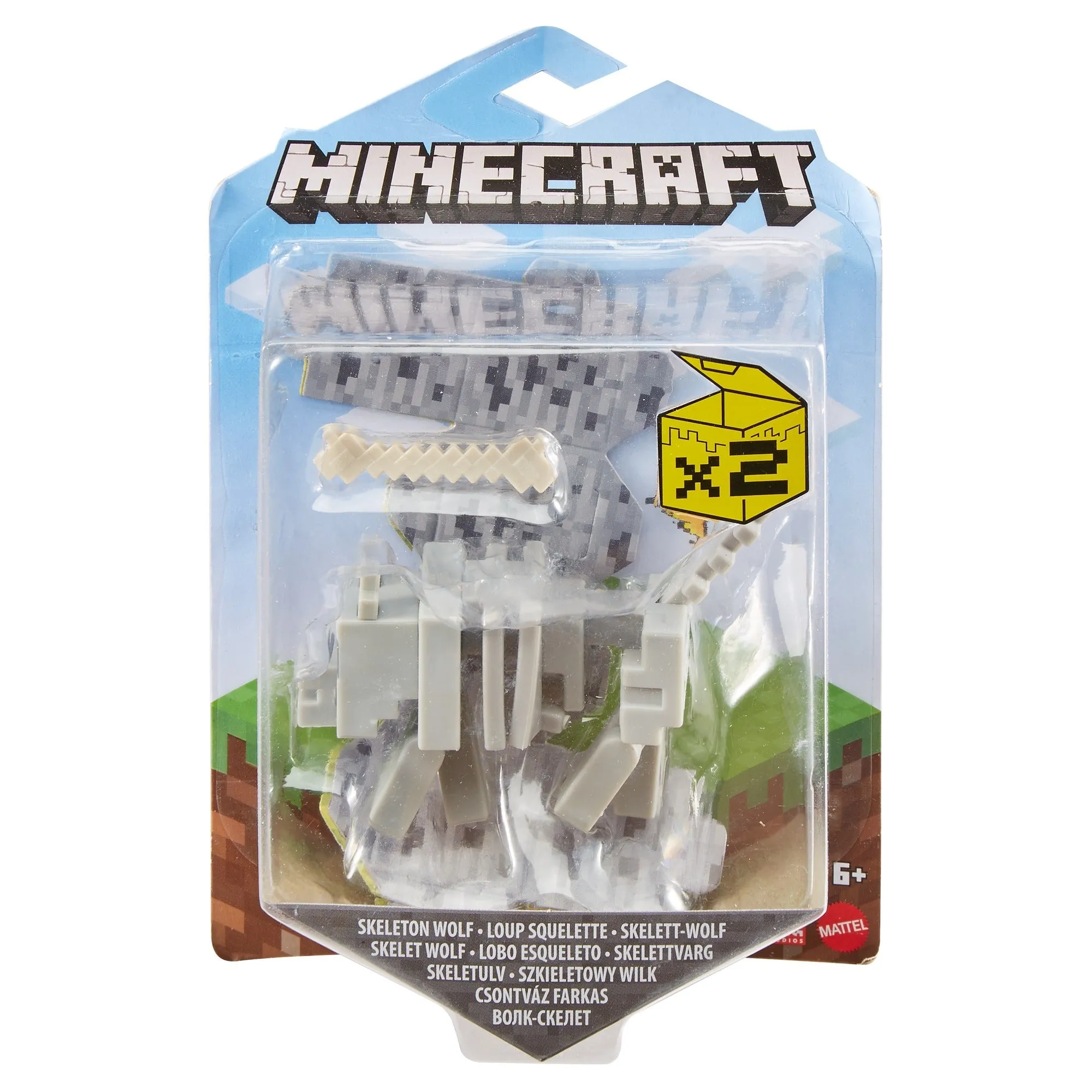 Minecraft Craft-A-Block Figure Skeleton Wolf