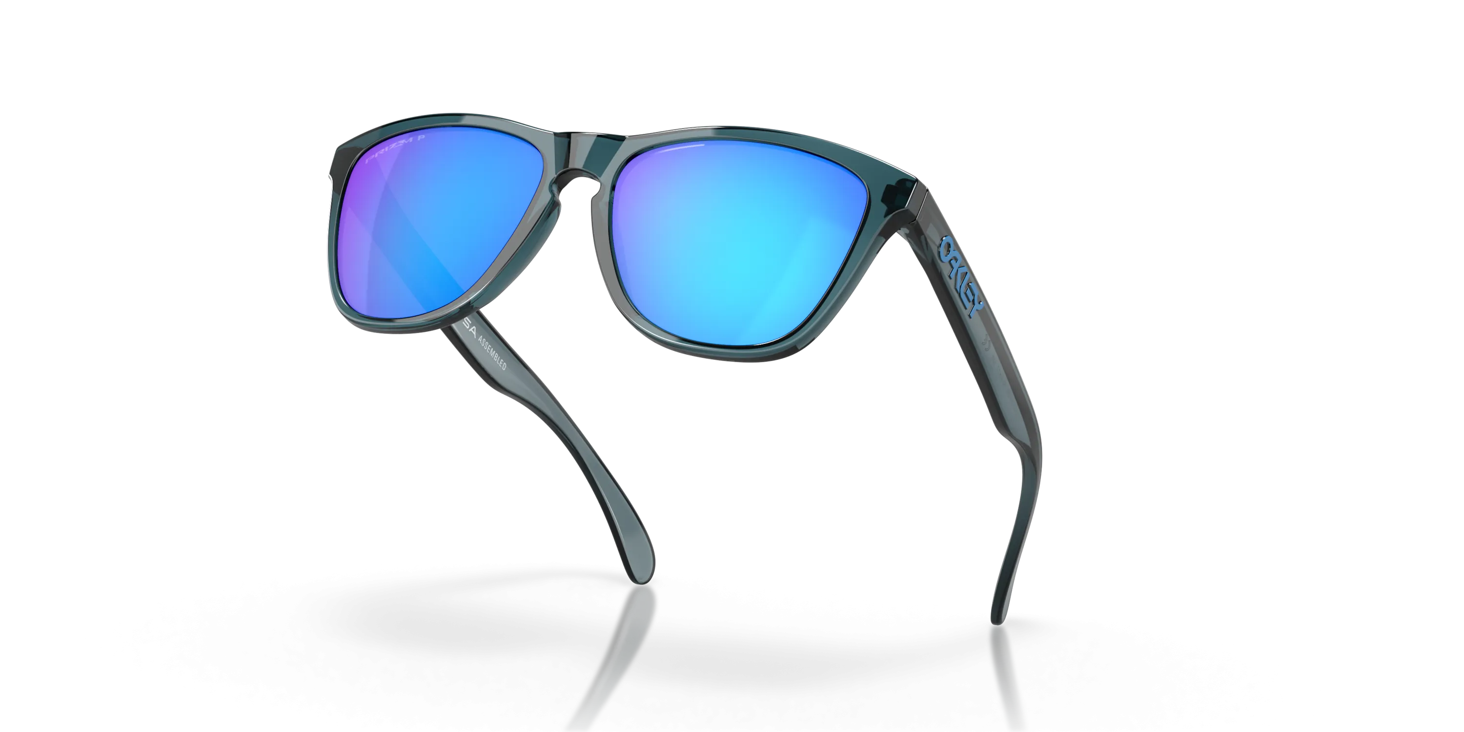 Oakley Frogskins Prizm Sapphire Polarized Lenses - Crystal Black Frame