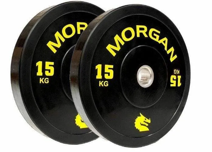 ON SALE:  Morgan 15kg Olympic Bumper Plates (Pair)