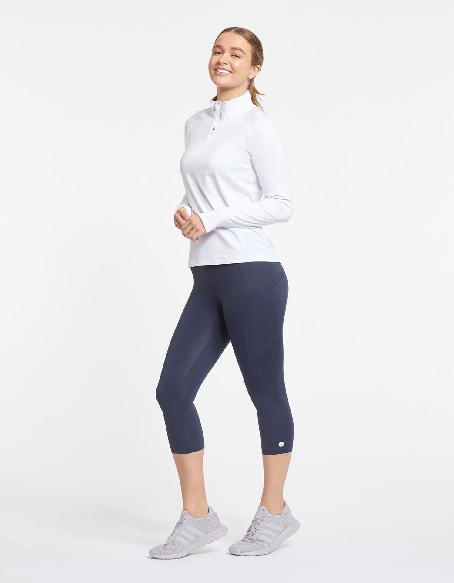 On The Move Essential Capri Leggings With Pockets UPF 50  Luxe Performance Collection