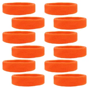 Orange Head Sweatbands - 12 Pack