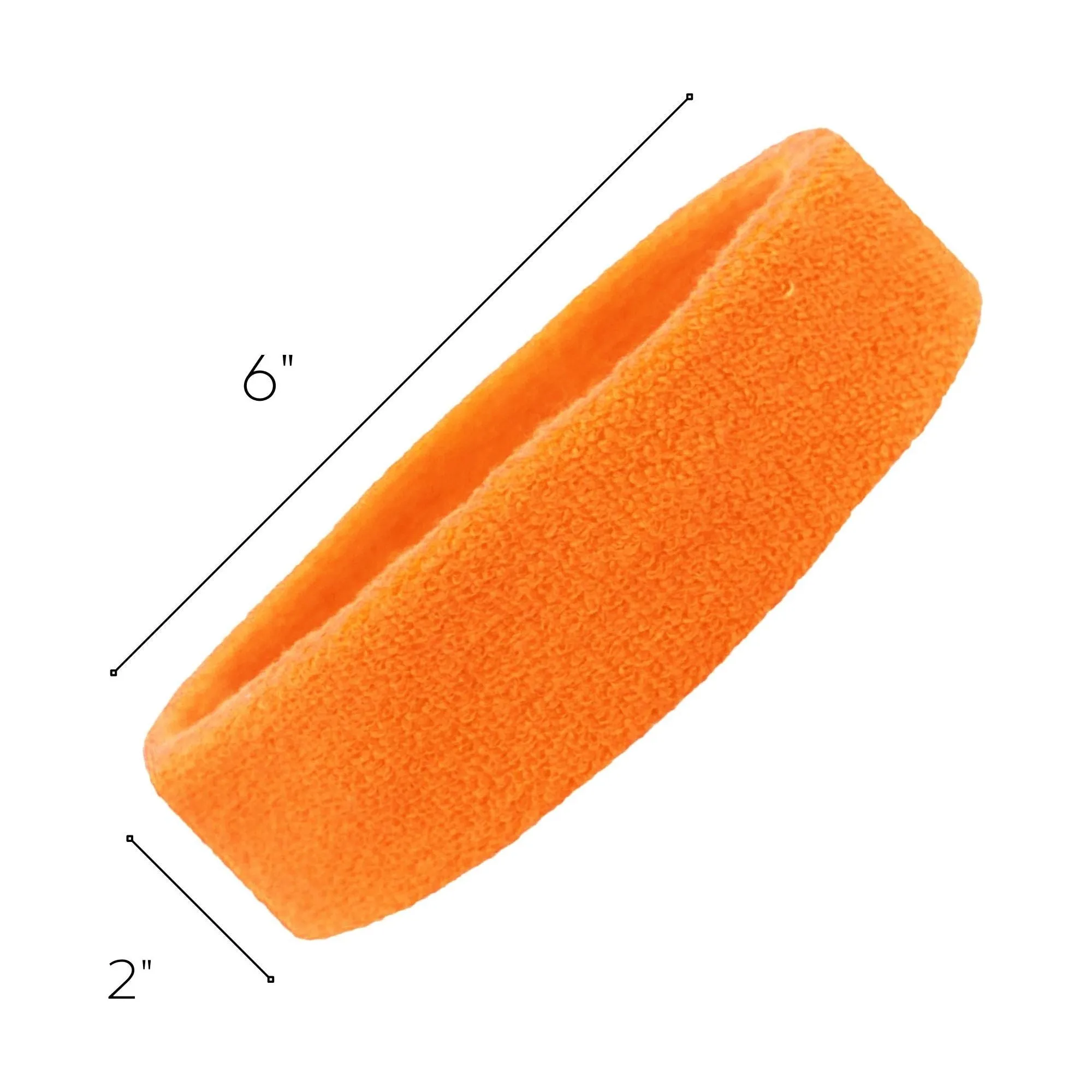 Orange Head Sweatbands - 12 Pack