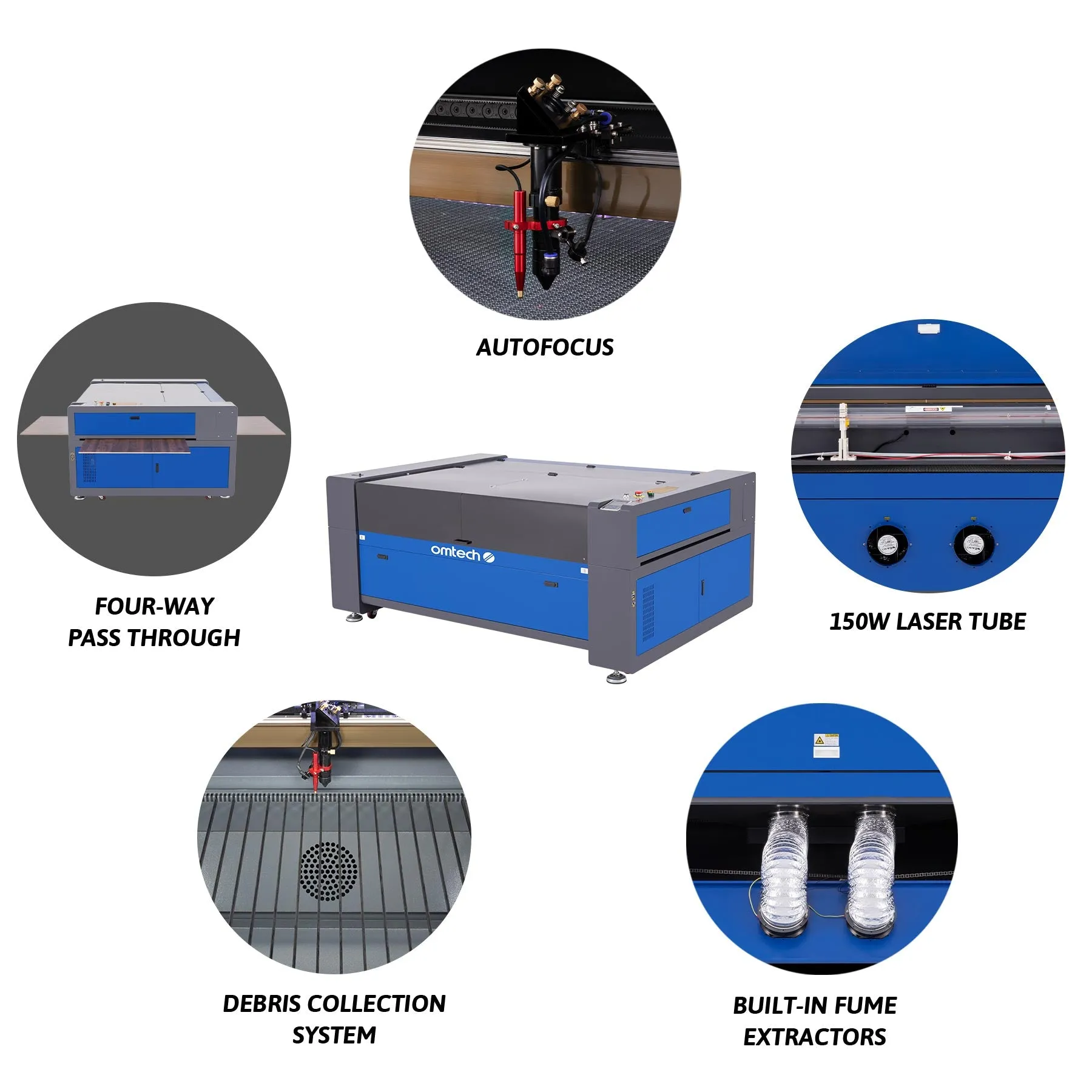 Pre-Owned AF4063-150 - 150W CO2 Laser Engraver Cutting Machine with 40” x 63” Working Area (with Auto Focus)