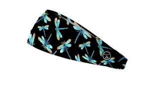 RAVEbandz The Pro - Wide Stretch Headband (Dragonflies)