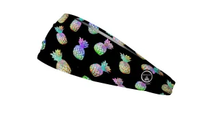 RAVEbandz The Pro - Wide Stretch Headband (Poppin Pineapples)