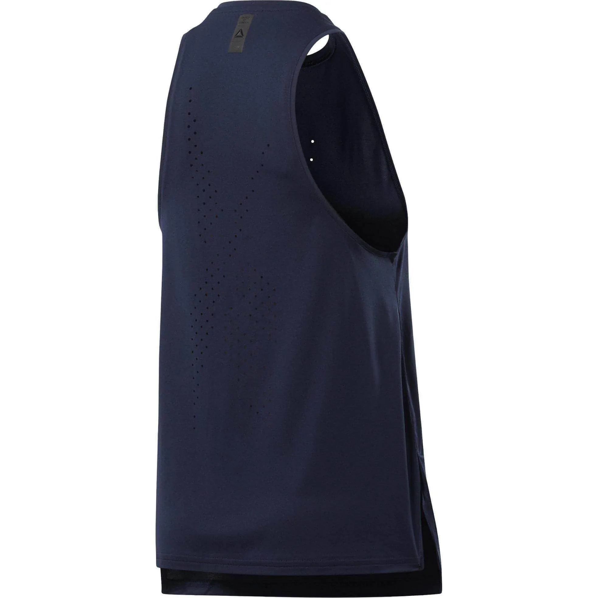 Reebok United By Fitness Perforated Womens Training Vest Tank Top - Navy