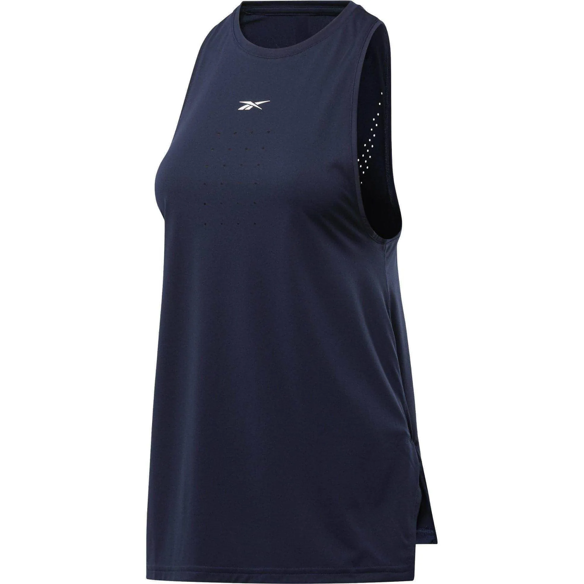 Reebok United By Fitness Perforated Womens Training Vest Tank Top - Navy