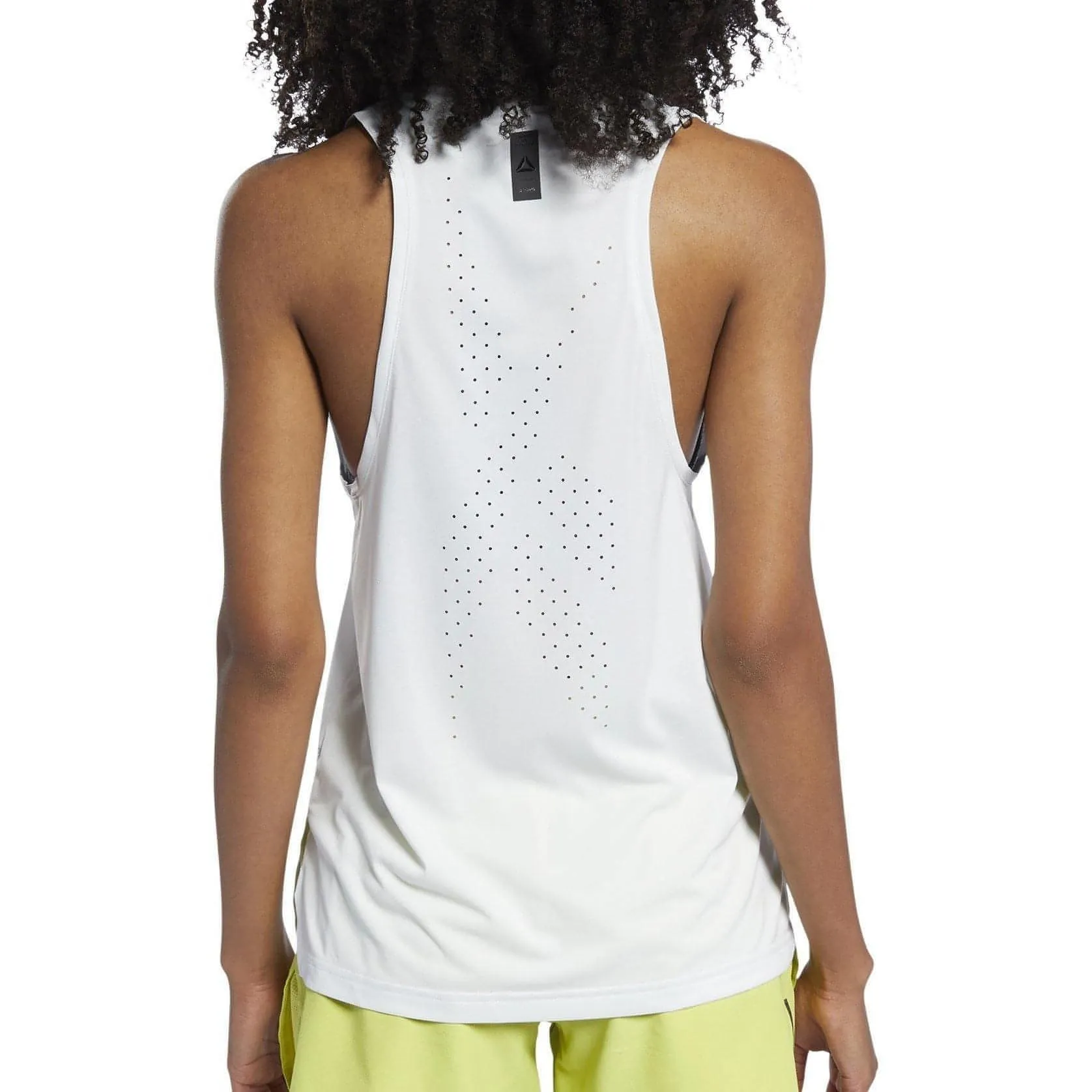 Reebok United By Fitness Perforated Womens Training Vest Tank Top - White