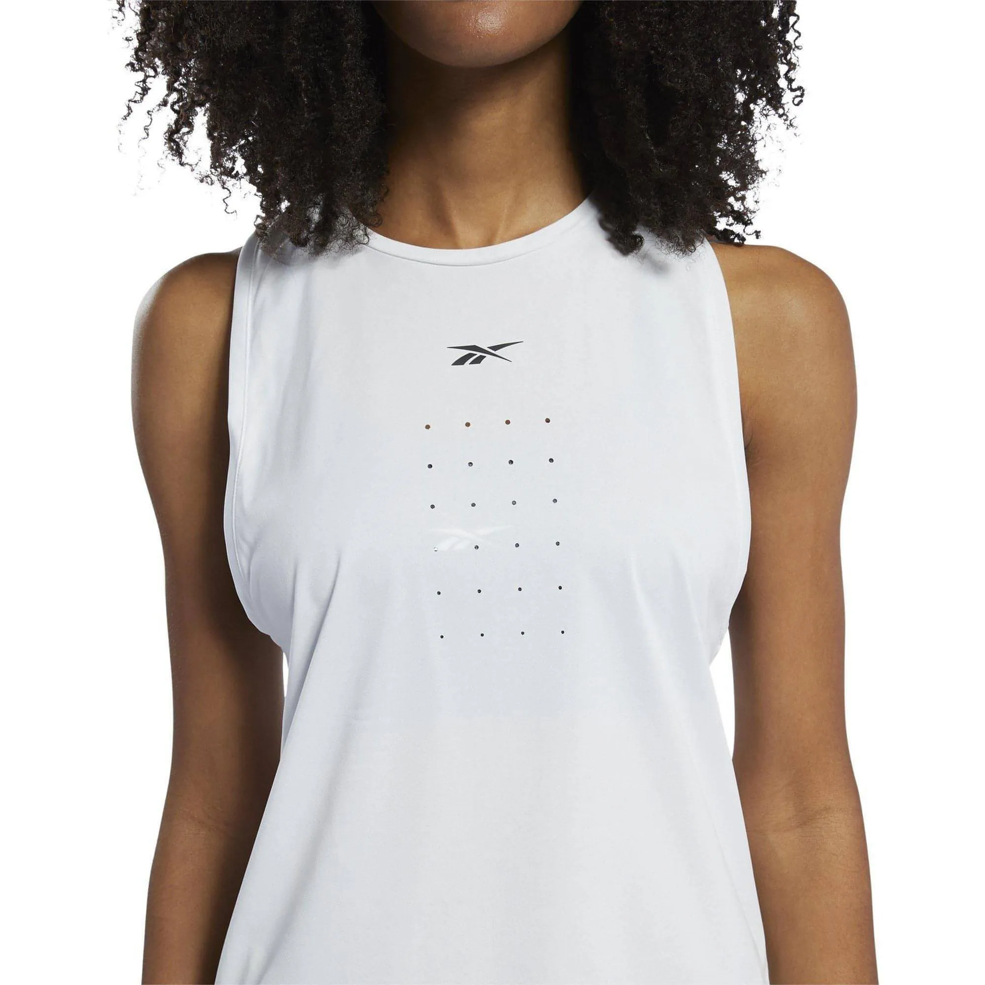 Reebok United By Fitness Perforated Womens Training Vest Tank Top - White