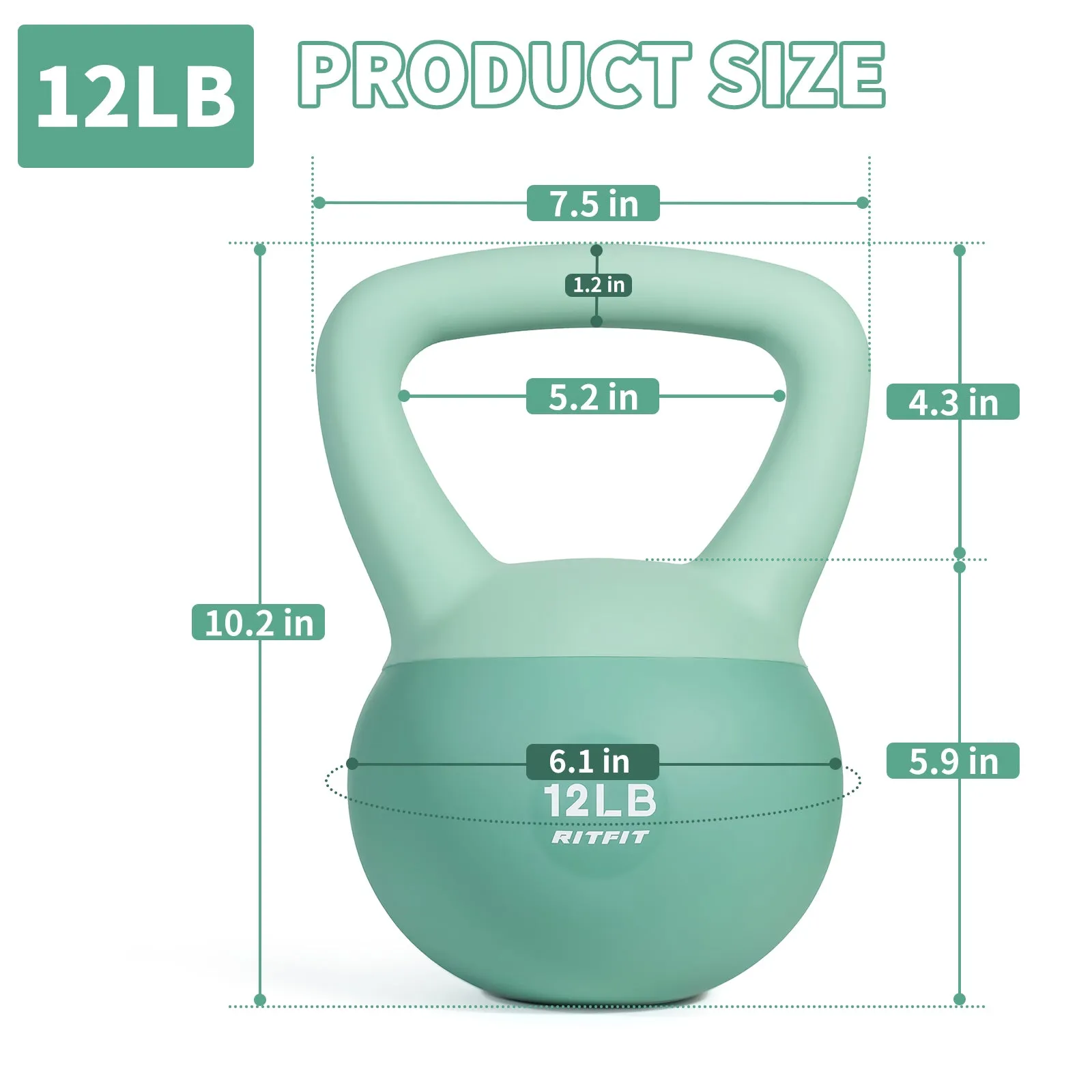 RitFit Soft Kettlebell 10-15 Lbs Kettlebell